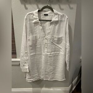Torrid button down linen shirt